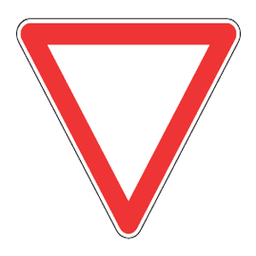 Give way — Saudi road sign