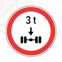 Axle weight limit — Saudi road sign