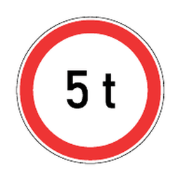 Weight limit — Saudi road sign