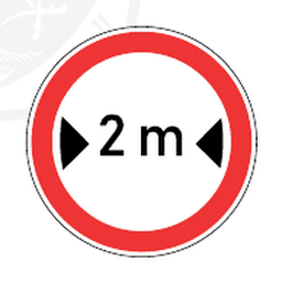 Width limit — Saudi road sign