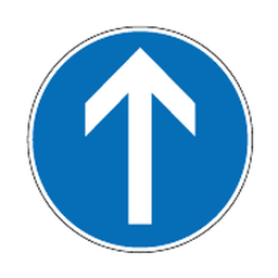 Ahead only — Saudi road sign