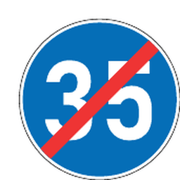 End of minimum speed — Saudi road sign