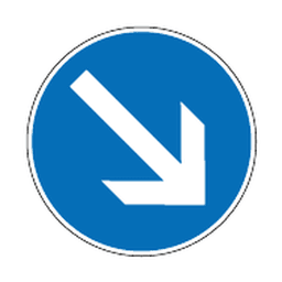 Keep right — Saudi road sign