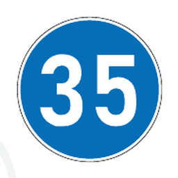 Minimum speed — Saudi road sign