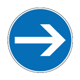 Turn right — Saudi road sign