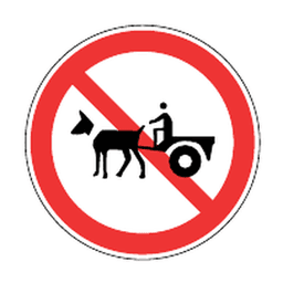 No animal-drawn vehicles — Saudi road sign