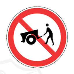 No handcarts — Saudi road sign