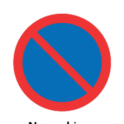 No parking — Saudi road sign