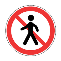 No pedestrians — Saudi road sign