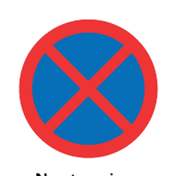 No stopping — Saudi road sign
