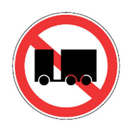 No trailers — Saudi road sign
