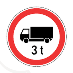 No trucks — Saudi road sign