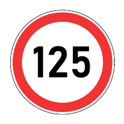 Speed limit (motorway) — Saudi road sign