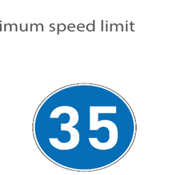 End of speed limit — Saudi road sign