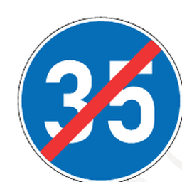 Minimum speed ends — Saudi road sign