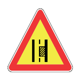 Lane or road closed — Saudi road sign
