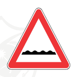 Series of bumps — Saudi road sign