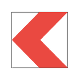 Chevron — direction of bend — Saudi road sign