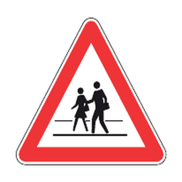 Children crossing — Saudi road sign