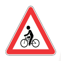 Cyclists crossing — Saudi road sign