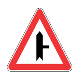 Side road on the right — Saudi road sign