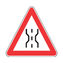 Narrow bridge — Saudi road sign