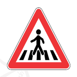 Pedestrian crossing — Saudi road sign