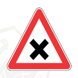 Road intersection — Saudi road sign