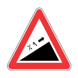 Steep ascent — Saudi road sign