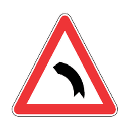 Turn to the left — Saudi road sign