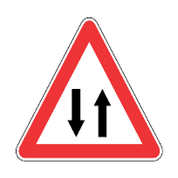 Two-way traffic — Saudi road sign