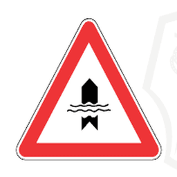 Water crossing — Saudi road sign